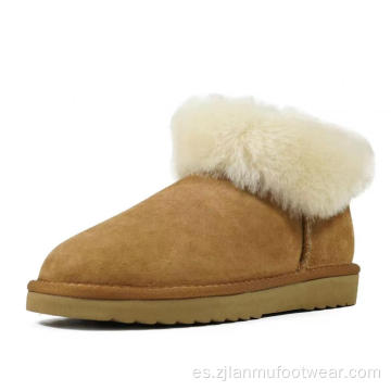 Botas de invierno forradas de gamuza impermeable y vellón